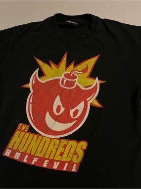The Hundreds Half Evil Adam Bomb Logo Graphic T-Shirt LARGE Streetwear LA Kim